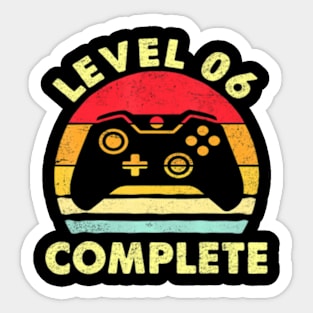 Level 6 Complete  Celebrate 6th Wedding Sticker